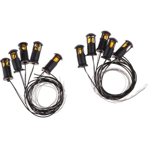 10 Pieces 1cm Height Lawn Model Light Lamppost for Mini Landscape Dioramas