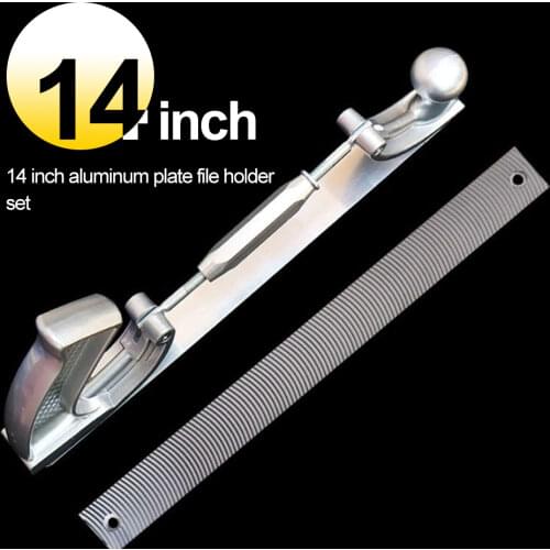14" Adjustable Frame Milled Tooth Files Holder Car Body Polisher Metal Panel Polishing Curved Steel