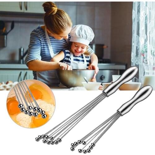 2pcs 10 12inch Eggs Whisk Mini Eggs Beater Ball Mixer Hand Mixer Cooking Sainless Steel Kitchen Accessories Whisk Agitateur