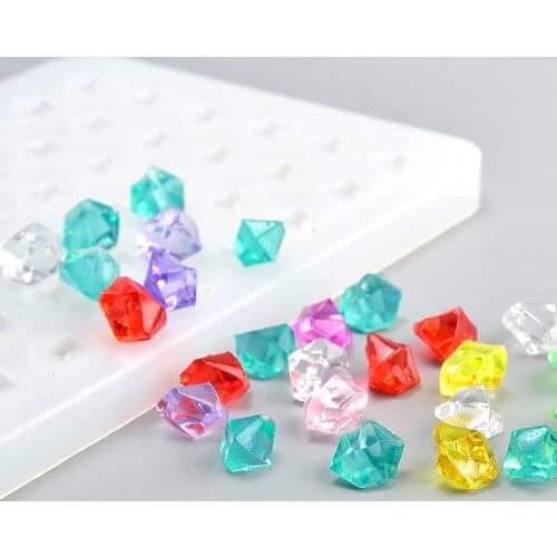 60 Grid Mold Crystal UV Epoxy Mold Irregular Diamond Shape Silicone Mold Ice Cube Mould DIY Jewelry Making Pendant Silicone Mold