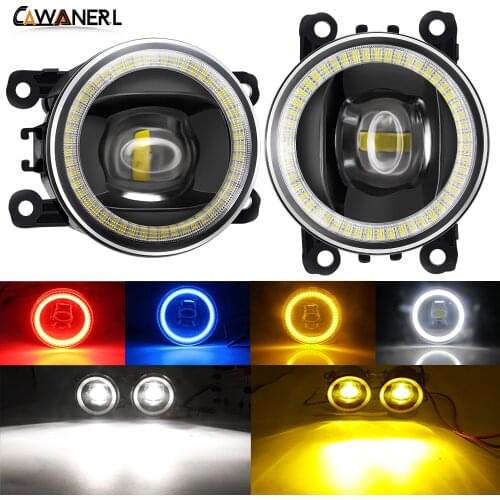 Car LED Fog Light Assembly Angel Eye Daytime Running Lamp For Mitsubishi Pajero L200 Outlander RVR Triton Galant Colt Eclipse