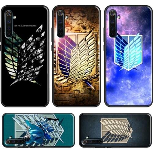 Attack On Titan Wings Case For OPPO Realme 8 Pro 6 7i Q3 GT C21 C15 C3 Cover For OnePlus 9 8 Pro 8T Nord 7 Pro