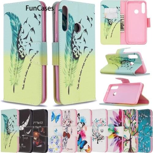 Smiley New Cases For Huawei Y6 2019 PU Leather Flip Phone Cover Honor 8A Y6 Prime 2019 Y6P P40 Lite Y7 P20 Pro P30 Y5P Y5 Y7P E