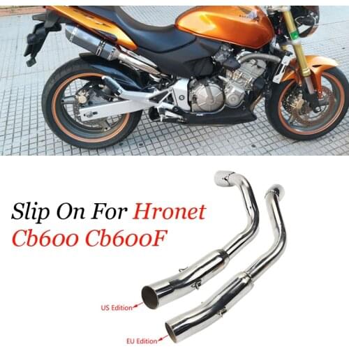 For Cb600 Cb600F Hornet 600 Slip On Motorcycle Modified Exhaust Muffler Middle Connection Pipe Without Exhaust