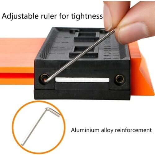 Irregular Contour Gauge Plastic Profile Tool Copy Contour Gauges Standard Wood Measure Ruler Laminate Tiles Tools Aluminum Alloy