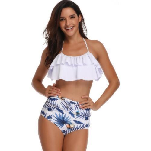 New Bikinis Women Swimsuit High Waist Bathing Suit Plus Size Swimwear Push Up Bikini Set Vintage Beach Wear