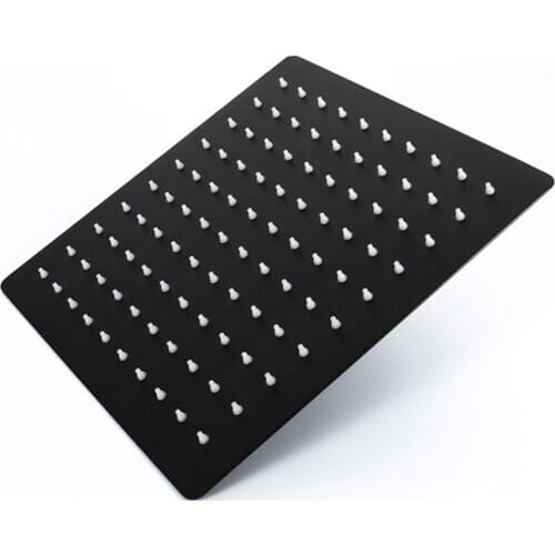 Matte Black Rainfall Shower Head stainless steel shower head Top shower bathroom shower head square and round shower head