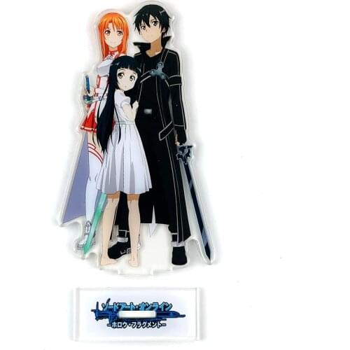 Sword Art Online SAO Kirito Asuna family yui acrylic standee figurines desk decoration cake topper anime