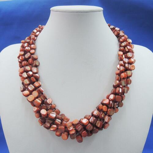 Fashion necklace ,shell pearl necklace ,6 lines top fashion necklace