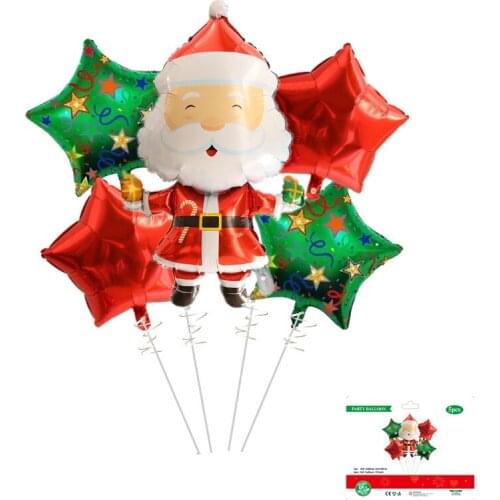 Cartoon Santa Claus Christmas Tree Aluminum Film Balloon Christmas Party Party Decoration Balloon