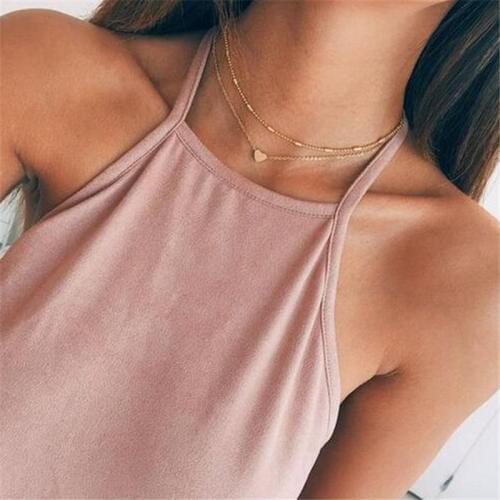 New Arrival Heart Choker Necklaces For Women Charms Boho Gold Color Chain Statement Necklaces Ethnic Jewelry