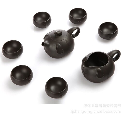 Wholesale Ronde Hall Yixing purple clay tea sets genuine kung fu tea upscale gift packaging rich