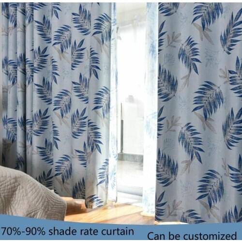 Simple Style Finished Curtain Tropical Rainforest Plant Printed Blackout Curtain for Living Room Bedroom Curtains for Window