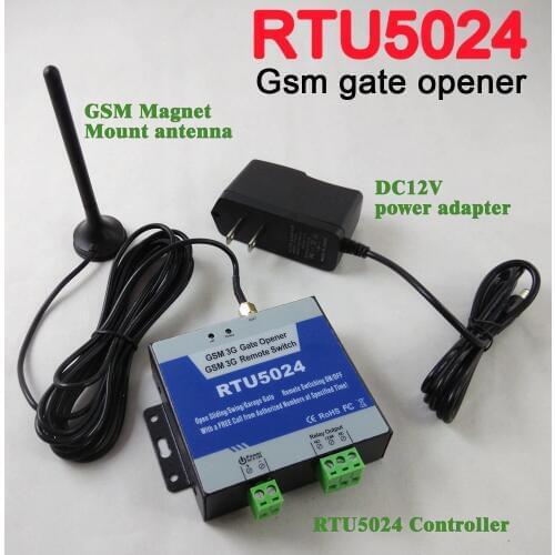 Free shipping RTU5024 GSM Automatic Garage door Swing Sliding Gate Opener GSM home remote access controller App support