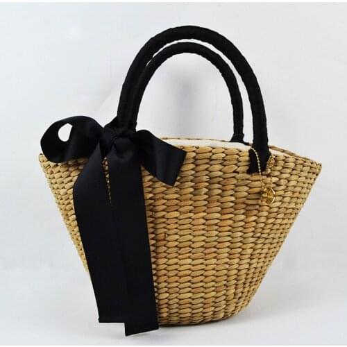 Luxury Handbags Hand Woven Beach Fashion Bow Tote Bags for Womens Beach Bag Purses Casual Women Large Capacity Design Summer