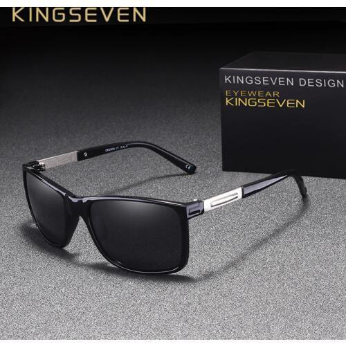 KINGSEVEN Brand Fashion Polarized Sunglasses Men For Driving Eyewear UV Protection Designer Sun Glasses Square Oculos