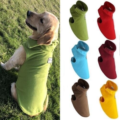 Windproof Plush with Sport Vest Dog Clothes Reflective Jacket Pet Keep Warm Winter Warm Clothes for Puppy Pet Clothing Supplies