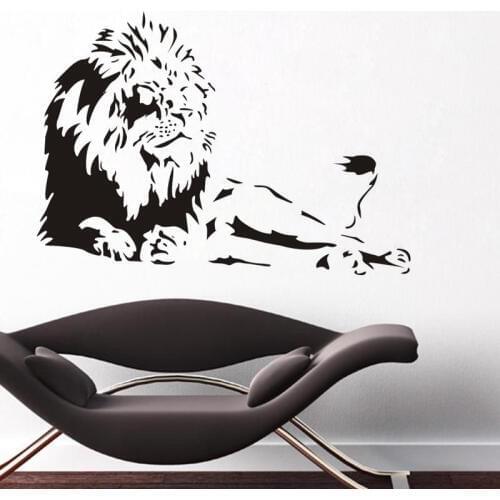 Lions Vinyl Wall Sticker Home Decor Poster Removable Art Wall Mural Animal Wall Decal Paper Vinilos Paredes Stickers Muraux A403