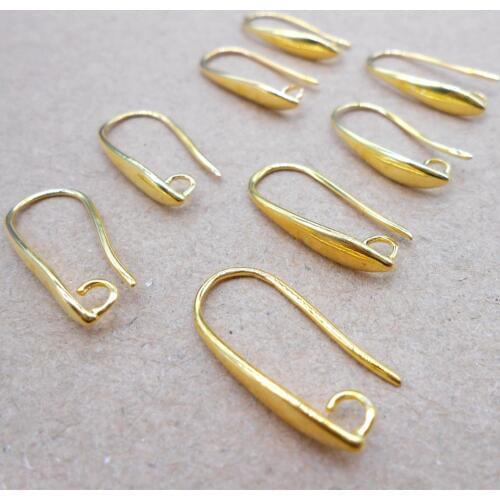 High-end quality 100pcs / K GOLD sterling silver craft earrings found DIY jewelry ear earrings accessories
