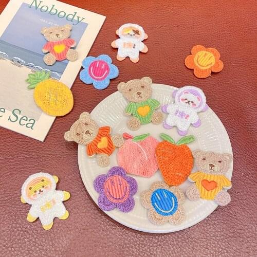 New Girls Cute Knitting Cartoon Astronaut Flower Fruit Hairpins Sweet Hair Clips Side Barrette Headband Fashion Hair Accessories