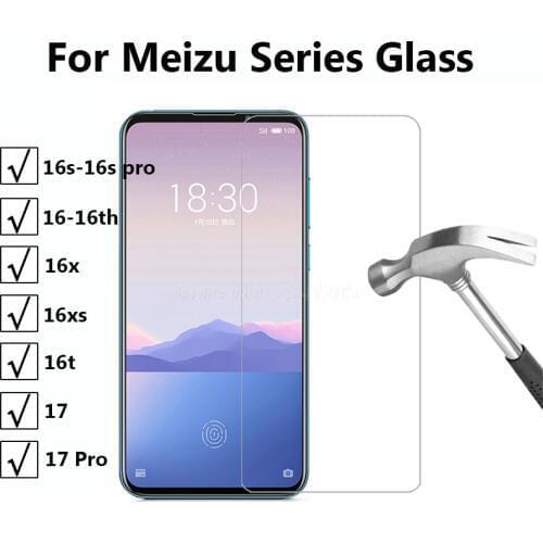 2-1Pcs for meizu 16xs 16x 16s pro 16t 16th tempered glass screen protector on maisie 16 xs x s t h th 16spro Meizu 17 Pro Glass