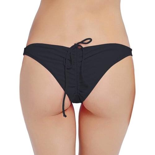 Women Swimwear sexy Bikini Bottoms Low waist Black/white Bottom Brazilian Cheeky Bottom Swimsuit Biquini Bikinis Bow
