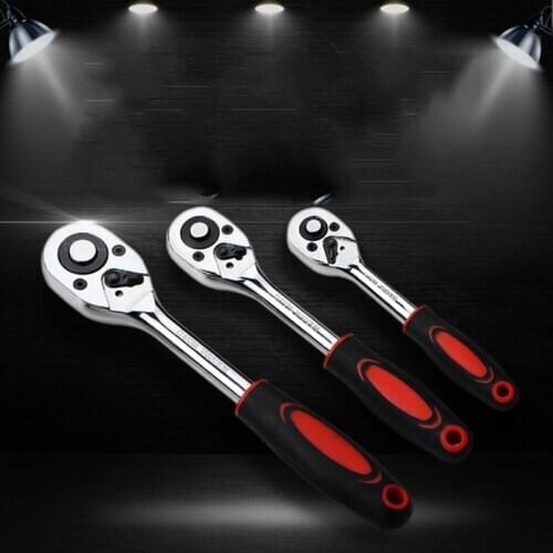 1PCS 1/4"3/8" 1/2" drive 72 Teeth Extending Telescopic Ratchet Socket Wrench Tool,allen Head Torque Wrench With Rubber Handle