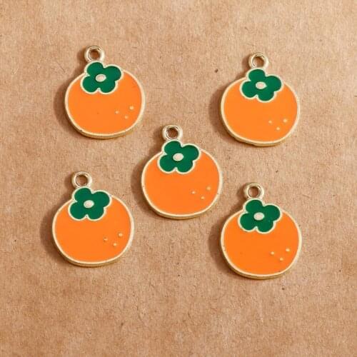 10pcs Enamel FruitsCharms for Jewelry Making Pendants Necklaces Drop Earrings Bracelet Charms DIY Handmade Jewelry Accessories