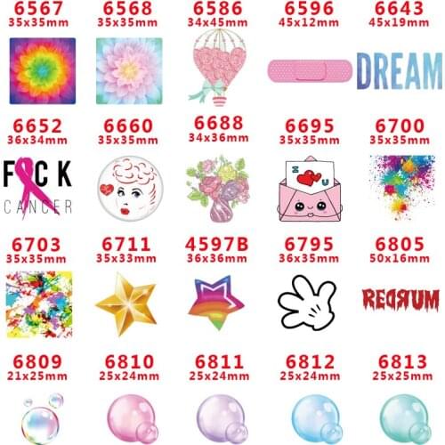 2018 new arrival Free shipping 30 pcs/package printed resin planar flat-back resins for Hair Bow Decoration PR6567