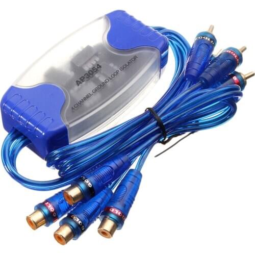 4-Channel Rca Audio Noise Filter Suppressor Ground Loop Isolator Car Stereo 50W