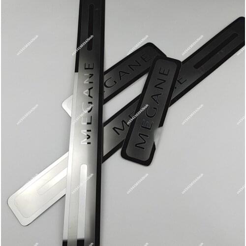 4PCS/Set Car Door Sill Stainless Steel Plate For Renault Megane Car Accessories 2015-2021