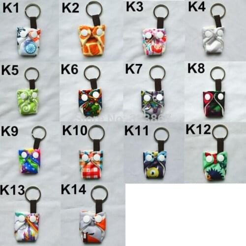 [Sigzagor]6 Cute Mini Tiny Cloth Diaper Keychains Key Chains,Adorable,Snap, Baby Shower Gift, Mama Gift Christmas Ornament