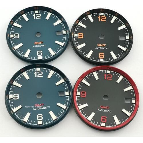 1PCS Bliger/sterile 31mm Black blue watch Dial Kit Fit eta 2836/2824 2813/3804 Miyota 8215 821A movement