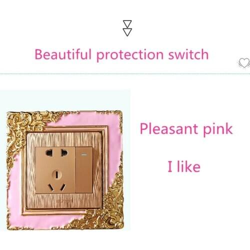 European style creative acrylic switch sticker socket decoration sticker DIY wall sticker switch wallpaper hollow switch cover w