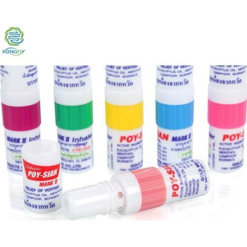 KONGDY 3 Pieces Aromatic Peppermint Inhaler Cure Stuff Nose Anti Motion Sickness Nasal inhaler Eucalyptus