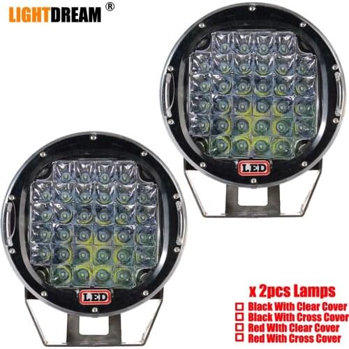 Round Red Black 320W 9inch led driving light 9" Inch led off road light High power Led ATV lights x2pcs Free Shipping