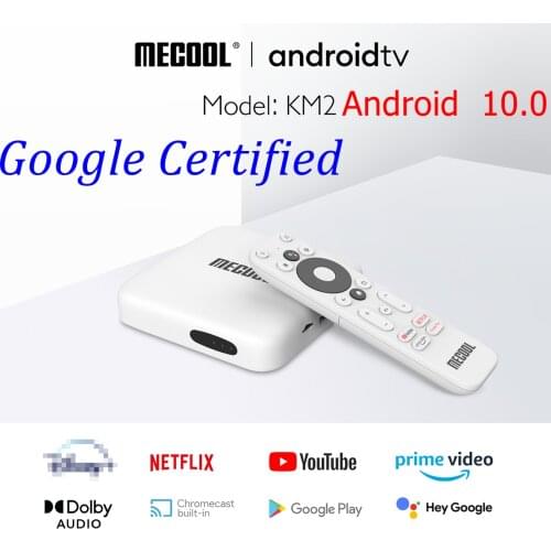 MECOOL KM2 TV BOX Netflix 4K Google Certified Amlogic S905X2 2GB DDR4 8GB Prime Video HDR10 Widevine L1 BT4.2 2.4G 5G Dual Wifi