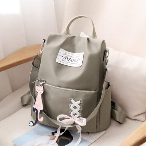 GirLs Student Fasion Backpacks Bags Oxford Casual Bow Black Red Travel England Style Female Solid Color Backpack Bag