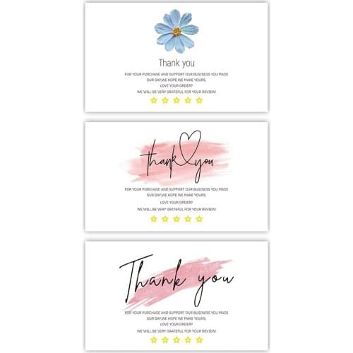 10-30Pcs Thank You Card White Kraft Paper Label For Wedding Decor Card For Small Business Give A Gift Card School Children Gift