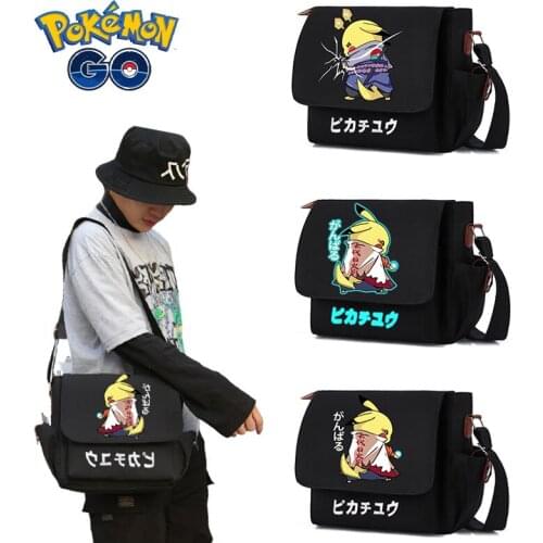 2021Pokemon Pikachu Anime Cartoon Fashion New Men Woman Handbag Shoulder Bag Messenger Bag Stylish Casual Crossbody Shoulder Bag