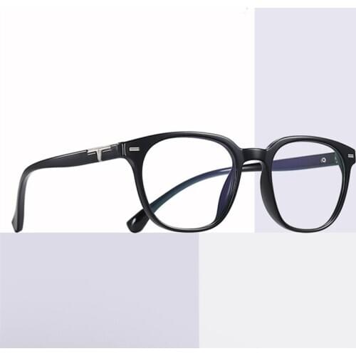OEYEYEO New TR90 Anti Blue Spectacles Glasses Mens Simple Retro Eyewears Womens Fashion Lightweight Myopia Eyeglasses 6913