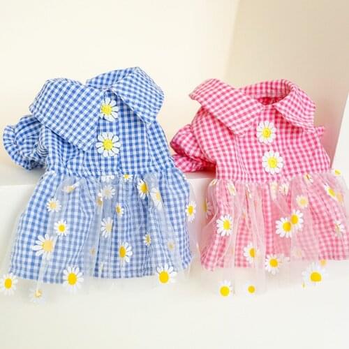 Pet Princess Dress Poodle Bichon Schnauzer Dress Summer Thin Dog Pomeranian Yorkshire Small Dog Cat Clothes Puppy Clothes Girl