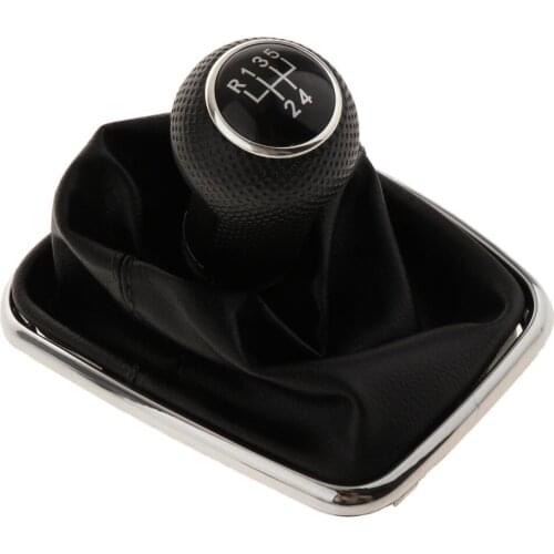 5 Speed White line Shift Knob Black Car Gear Stick Shift Shifter Knob Automatic Manual Shifter Knob