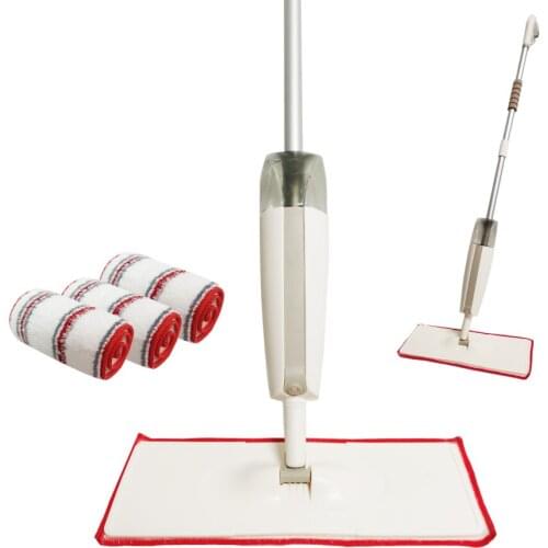 New Spray Mop With 3pcs Cleaning Cloth Head Combination Wooden Floor Ceramic Tile Automatic Mop Dry Home Cleaning Tools