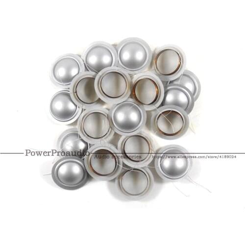 20pcs /lot 25.4mm 1inch 1'' Silver color Silk Replacement Diaphragm Horn 4 or 8 Ohm (Lead wire Same size )