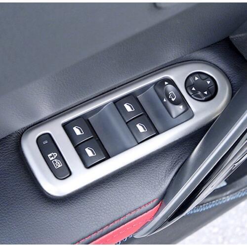 4pcs for Citroen C5 Glass lifting panel Stainless steel Decorative frame