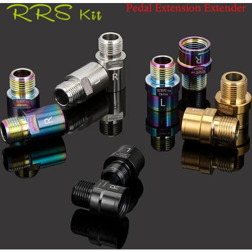Rrskit Stainless Steel Material Bike Pedal Axle Extenders Bicycle Pedal Extension Bolts Spacers For MTB Road Bicycle Pedals