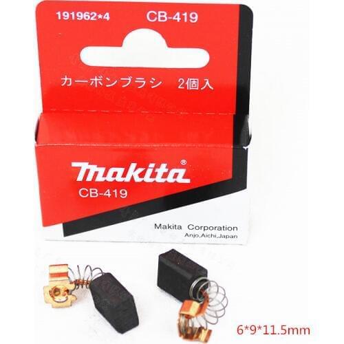 Makita 191962-4 Carbon brush for 195007-0 191927-6 CB-419 CB407 M9204B M9202B M9200B DP2011 BO4510H 9035H 9046 6825 6824N 6823N