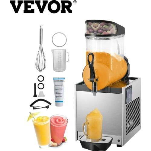 VEVOR Slushy Machine 12L Single Tank Slush Frozen Drink Dispenser Smoothie Ice-cool Juice Making Maker Commercial and Home