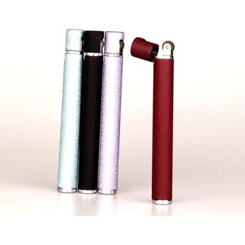 Matte Creative Cigarette Type Personality Grinding Wheel Open Flame Lighter Smoking Accessories Mini Exquisite Butane Lighter